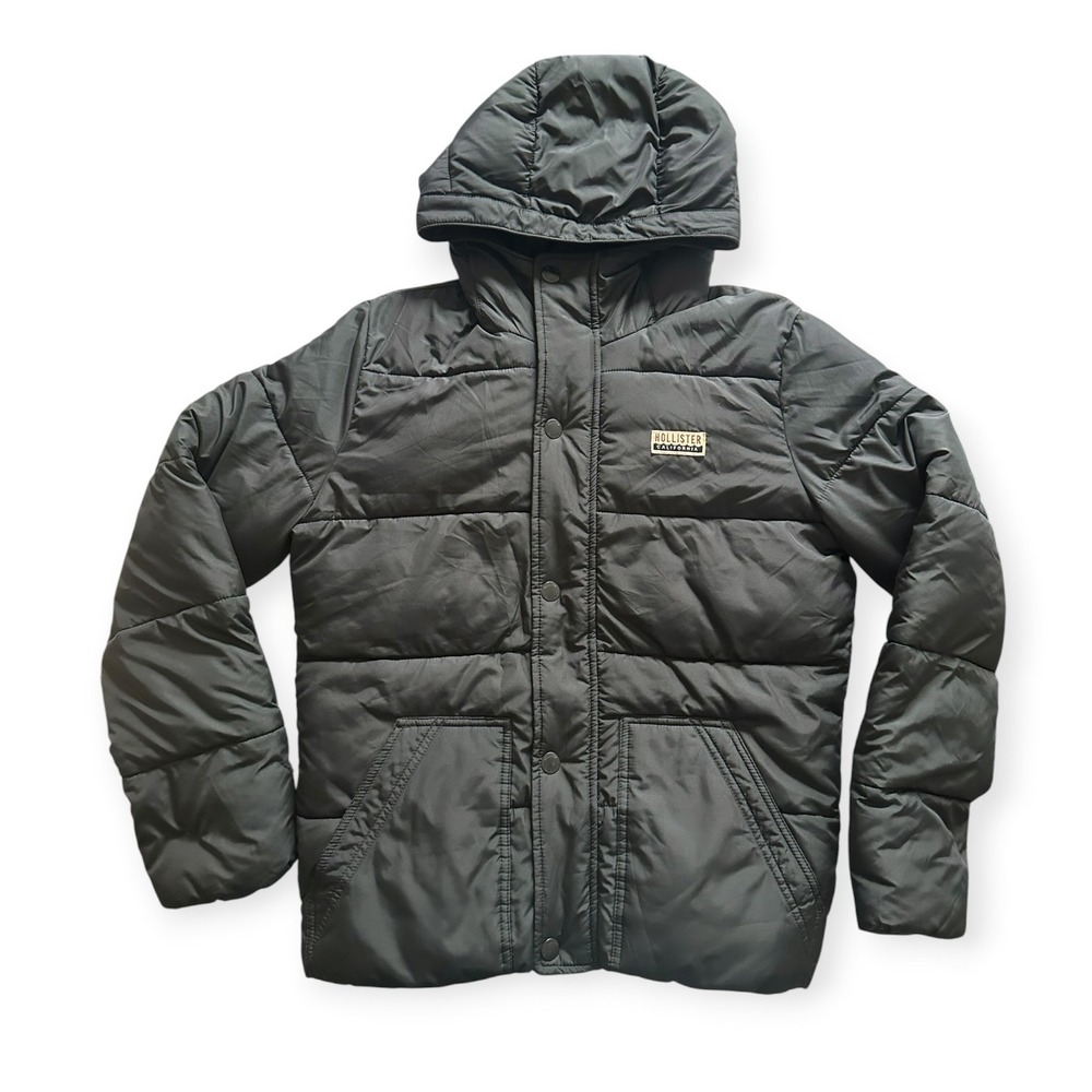 Hollister Puffer Jacket Black Small Women